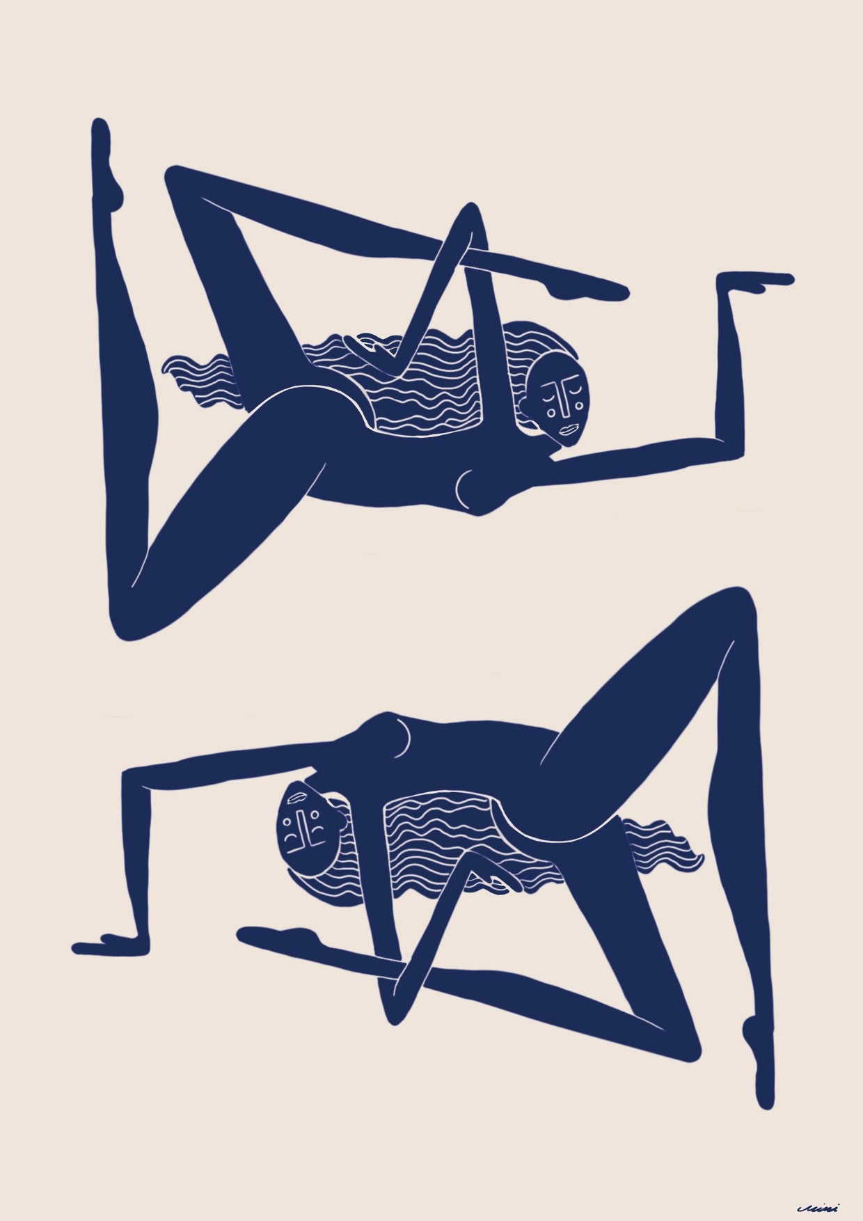 OLU OLU art print 'Marine Twin'